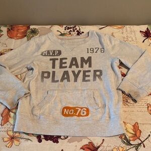5/$3 Carter's Gray and Orange Team Player Sweatshirt